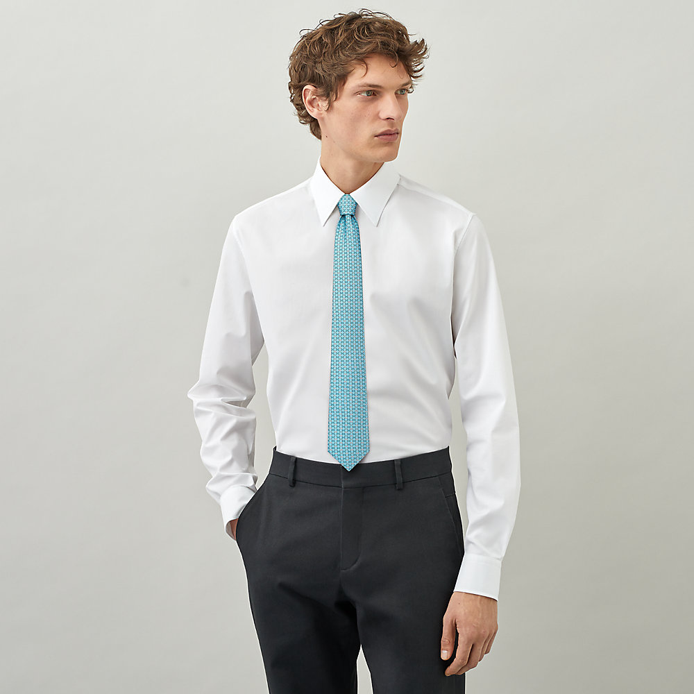 HERMES 4way リバーシブルニットタイ 最終価格] HERMES 4wayリバーシブル ニットタイ キャトル·タン